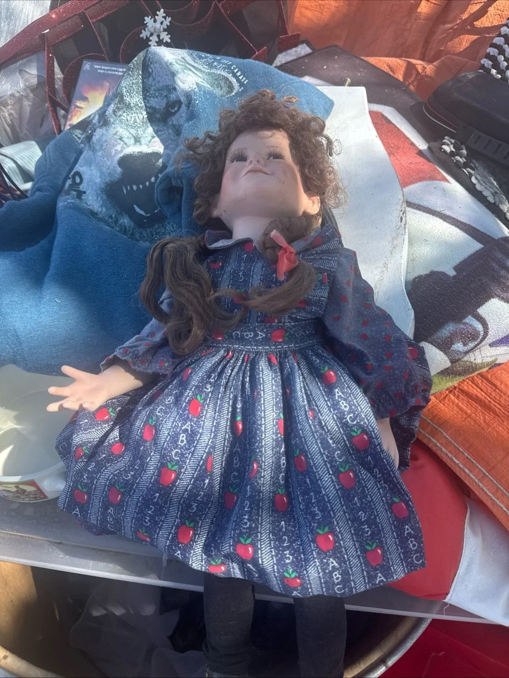 Rare vintage Elke Hutchens Porcelain Doll Imsco 1988 Original Dress And Shoes